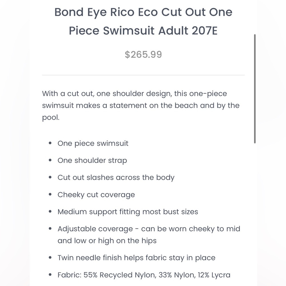 BOND-EYE ❤️🔥 RICO ONE PIECE NWT ONE SIZE - Picture 5 of 11